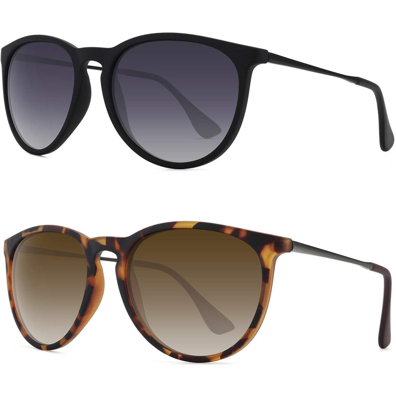 WOWSUN Polarized Sunglasses for Women Vintage Retro Round Mirrored Lenses