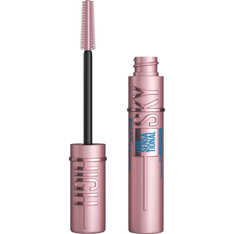 Maybelline New York Black Mascara for Extremely Long Eyelashes, Lash Sensational Sky High Mascara, Very Black, 7.2 ml