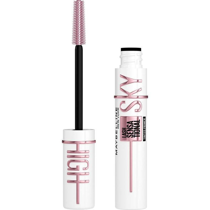 Maybelline New York Black Mascara for Extremely Long Eyelashes, Lash Sensational Sky High Mascara, Very Black, 7.2 ml