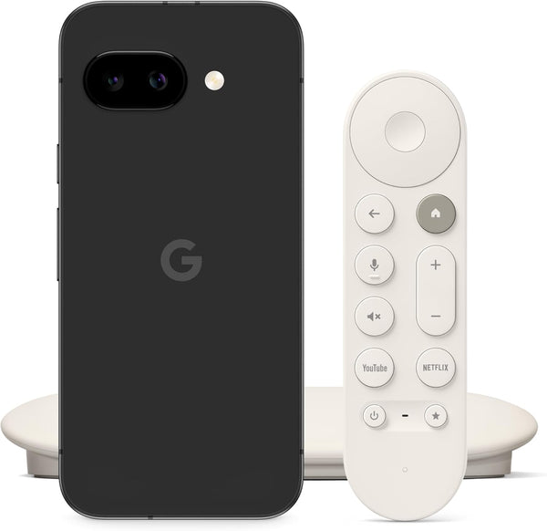 Google Pixel 9a: Android-Smartphone ohne SIM-Lock, mit KI-Kamera, 24 Stunden Akkulaufzeit und leistungsstarken Sicherheitsfunktionen – Obsidian, 128GB + 4K Streamer