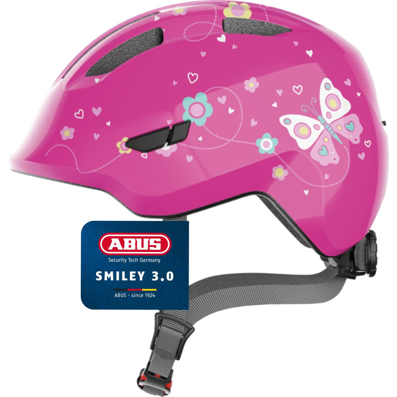 ABUS Smiley 3.0 Children’s Bicycle Helmet with Deep Fit, Child-Friendly Designs and Space for a Ponytail, Suitable for Girls and Boys