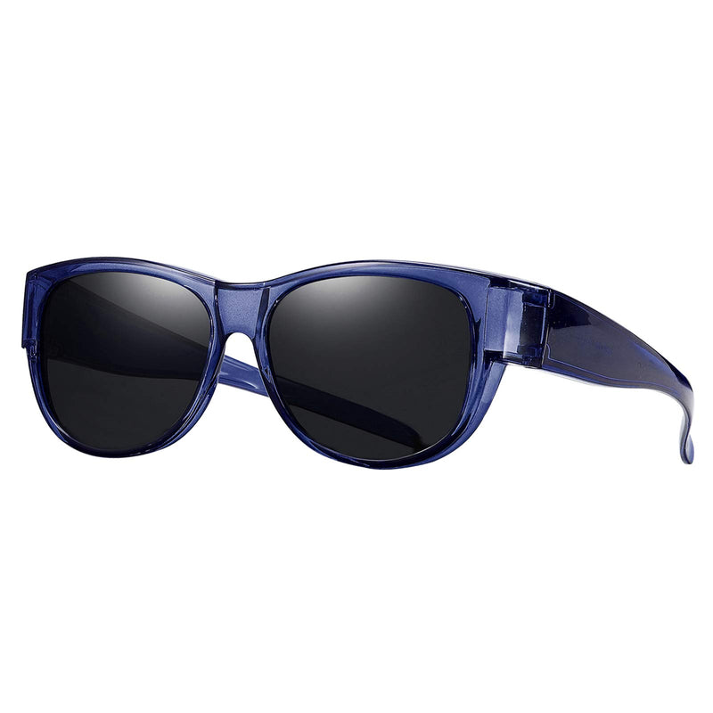 SHEEN KELLY Oversized TR90 Fits Over Sunglasses Mirror Polarised Lens Cateye for Women Drivers Glasses Over Lenses Lightweight