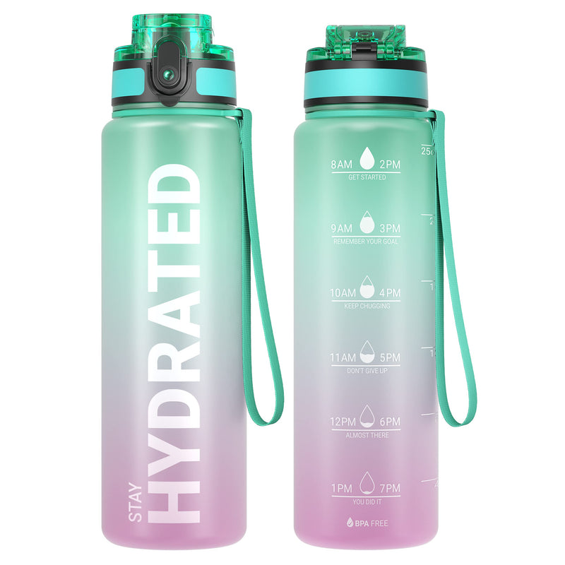 Sahara Sailor Water Bottle, Sports Water Bottle, (BPA-Free Tritan) 1L/500 ml/750 ml, Leak-Proof Sports Water Bottle, Sports Bottle for Bike, Camping, Yoga, Gym (1 Bottle)
