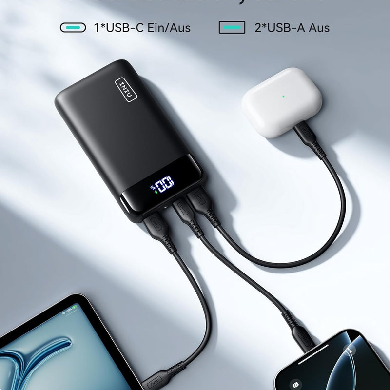 INIU Power Bank, 20,000 mAh, Fast Charging, USB-C Input & Output, 22.5 W External Mobile Phone Batteries, PD 3.0 QC 4.0, Small, Strong, for iPhone 15/14/13/12 Pro, Samsung Galaxy S23, etc.