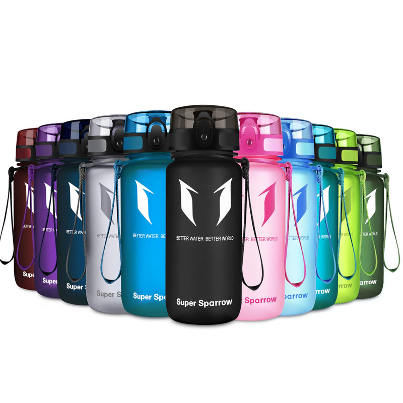 Super Sparrow Drinking Bottle, Tritan Water Bottle, 350 ml, 500 ml, 750 ml, 1000 ml, BPA-Free, Ideal Sports Bottle, for Sports, Bike, Fitness, University or Outdoors, Lightweight, Sustainable