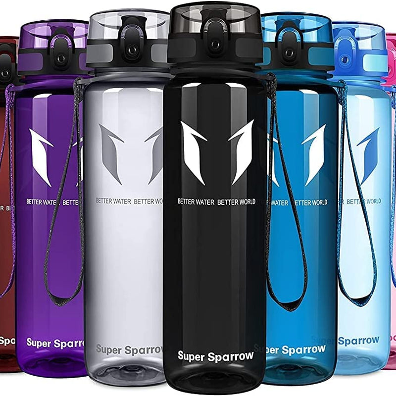Super Sparrow Drinking Bottle, Tritan Water Bottle, 350 ml, 500 ml, 750 ml, 1000 ml, BPA-Free, Ideal Sports Bottle, for Sports, Bike, Fitness, University or Outdoors, Lightweight, Sustainable