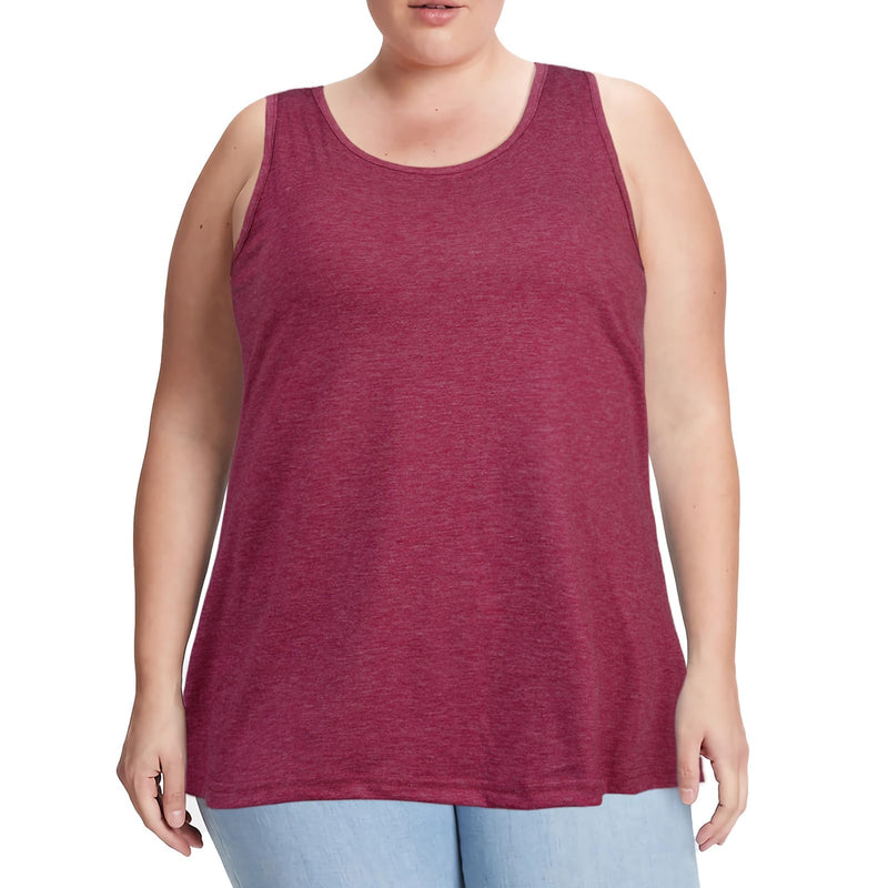 Moon Wood Tanktop Damen Lang Sommer Tops U-Ausschnitt Sport Longtops Ärmellos Oberteile Tank Top Große Größen