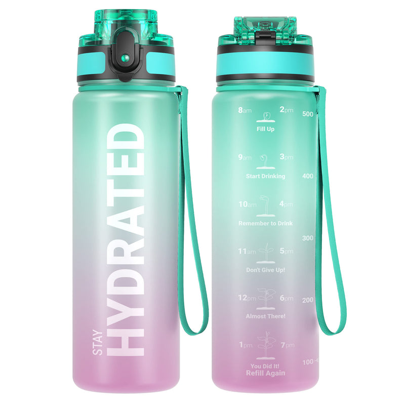 Sahara Sailor Water Bottle, Sports Water Bottle, (BPA-Free Tritan) 1L/500 ml/750 ml, Leak-Proof Sports Water Bottle, Sports Bottle for Bike, Camping, Yoga, Gym (1 Bottle)