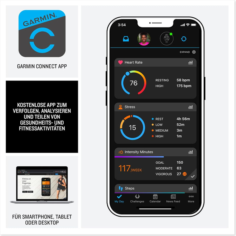 Garmin Vivoactive 5 GPS Smartwatch with 1.2 Inch AMOLED Touch Display, Fitness and Health and Music Functions