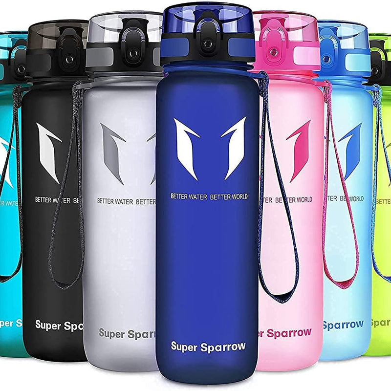 Super Sparrow Drinking Bottle, Tritan Water Bottle, 350 ml, 500 ml, 750 ml, 1000 ml, BPA-Free, Ideal Sports Bottle, for Sports, Bike, Fitness, University or Outdoors, Lightweight, Sustainable