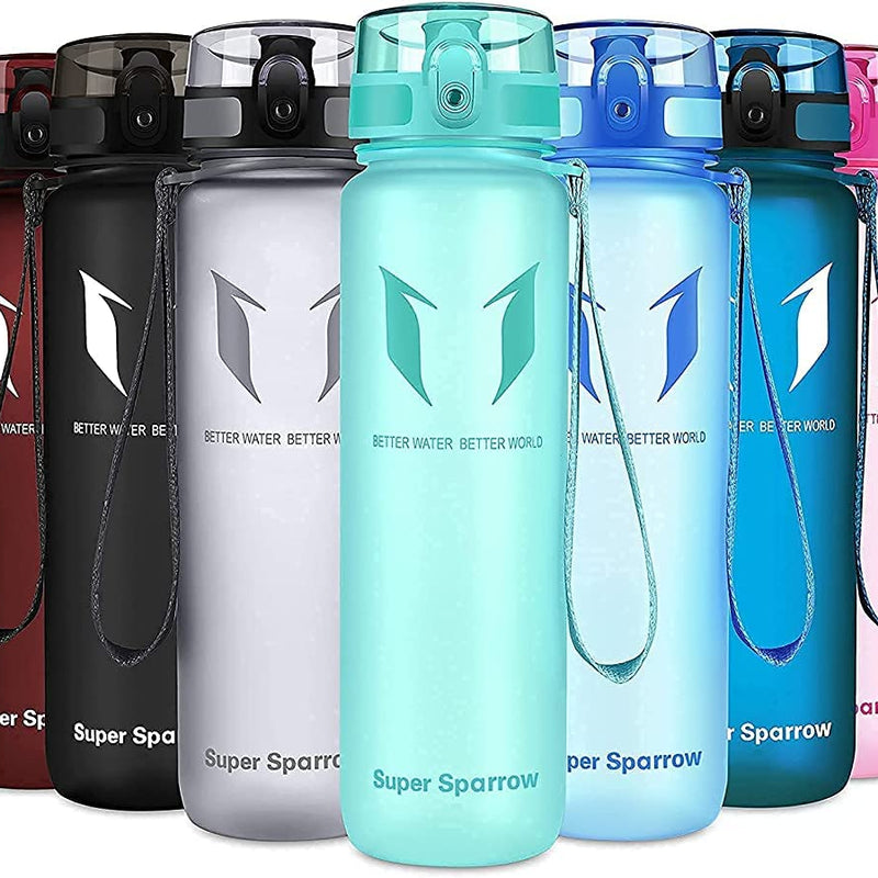 Super Sparrow Drinking Bottle, Tritan Water Bottle, 350 ml, 500 ml, 750 ml, 1000 ml, BPA-Free, Ideal Sports Bottle, for Sports, Bike, Fitness, University or Outdoors, Lightweight, Sustainable