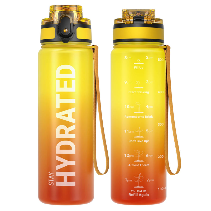 Sahara Sailor Water Bottle, Sports Water Bottle, (BPA-Free Tritan) 1L/500 ml/750 ml, Leak-Proof Sports Water Bottle, Sports Bottle for Bike, Camping, Yoga, Gym (1 Bottle)
