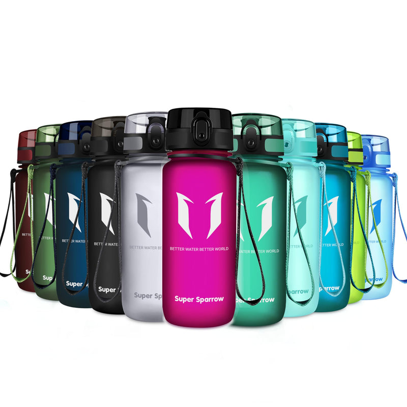 Super Sparrow Drinking Bottle, Tritan Water Bottle, 350 ml, 500 ml, 750 ml, 1000 ml, BPA-Free, Ideal Sports Bottle, for Sports, Bike, Fitness, University or Outdoors, Lightweight, Sustainable