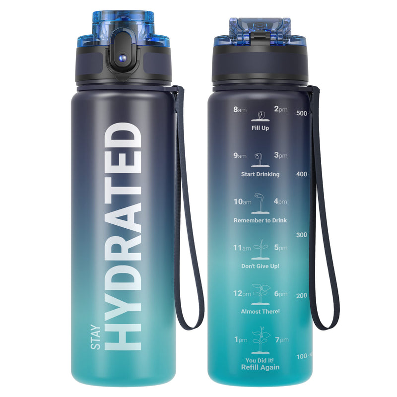 Sahara Sailor Water Bottle, Sports Water Bottle, (BPA-Free Tritan) 1L/500 ml/750 ml, Leak-Proof Sports Water Bottle, Sports Bottle for Bike, Camping, Yoga, Gym (1 Bottle)