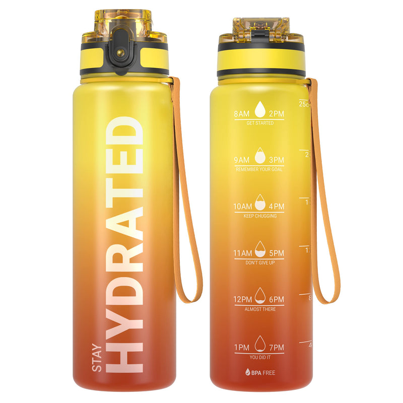 Sahara Sailor Water Bottle, Sports Water Bottle, (BPA-Free Tritan) 1L/500 ml/750 ml, Leak-Proof Sports Water Bottle, Sports Bottle for Bike, Camping, Yoga, Gym (1 Bottle)