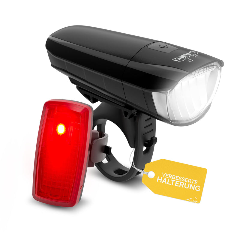 DANSI Bicycle Light Set StVZO I LED Bicycle Light I Wheel Light Bright Front