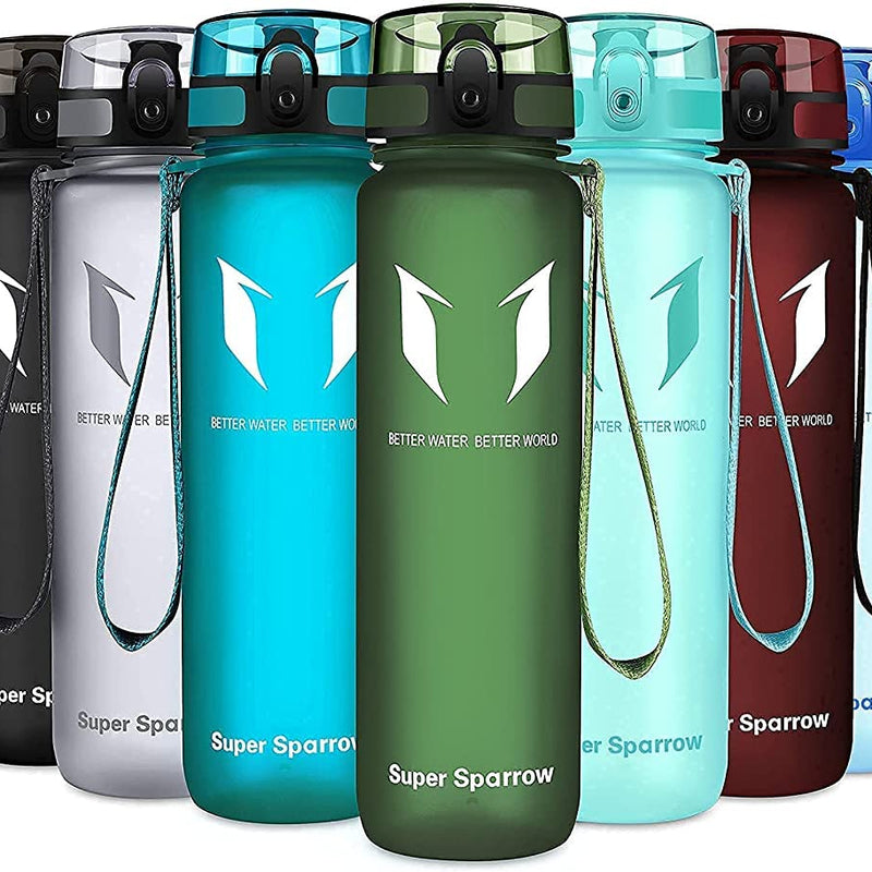 Super Sparrow Drinking Bottle, Tritan Water Bottle, 350 ml, 500 ml, 750 ml, 1000 ml, BPA-Free, Ideal Sports Bottle, for Sports, Bike, Fitness, University or Outdoors, Lightweight, Sustainable