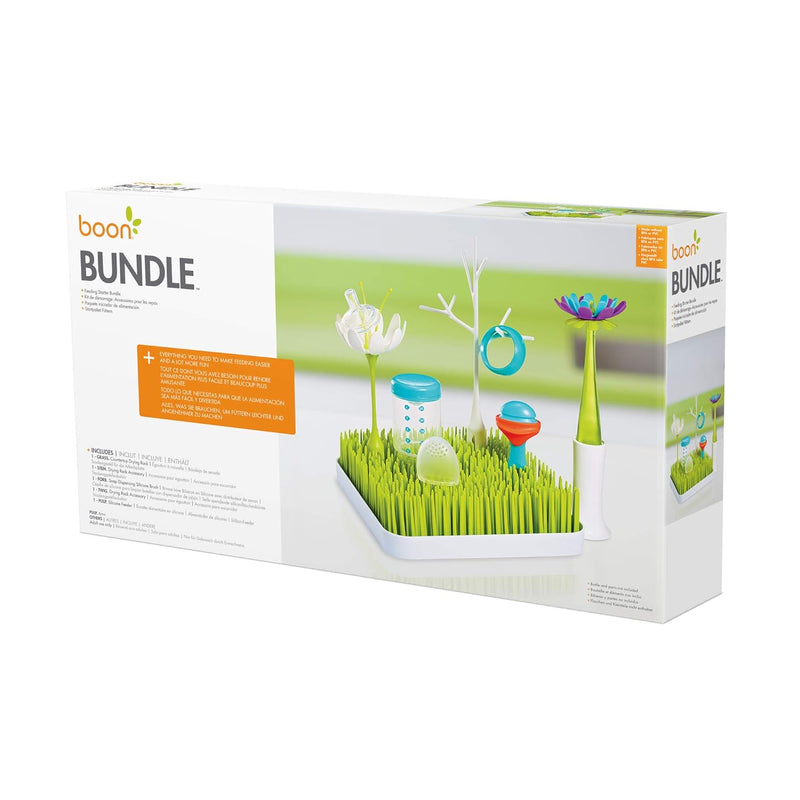 GRASS Starter Set by Boon, the Stylish Drying and Drying Rack for Baby Bottles, Teats and Pacifiers. BPA, Phthalate and PVC Free. The Perfect Gift and First Equipment for Newborns
