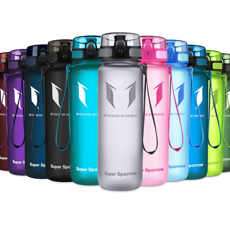 Super Sparrow Drinking Bottle, Tritan Water Bottle, 350 ml, 500 ml, 750 ml, 1000 ml, BPA-Free, Ideal Sports Bottle, for Sports, Bike, Fitness, University or Outdoors, Lightweight, Sustainable