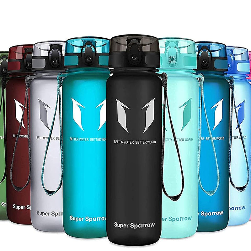 Super Sparrow Drinking Bottle, Tritan Water Bottle, 350 ml, 500 ml, 750 ml, 1000 ml, BPA-Free, Ideal Sports Bottle, for Sports, Bike, Fitness, University or Outdoors, Lightweight, Sustainable