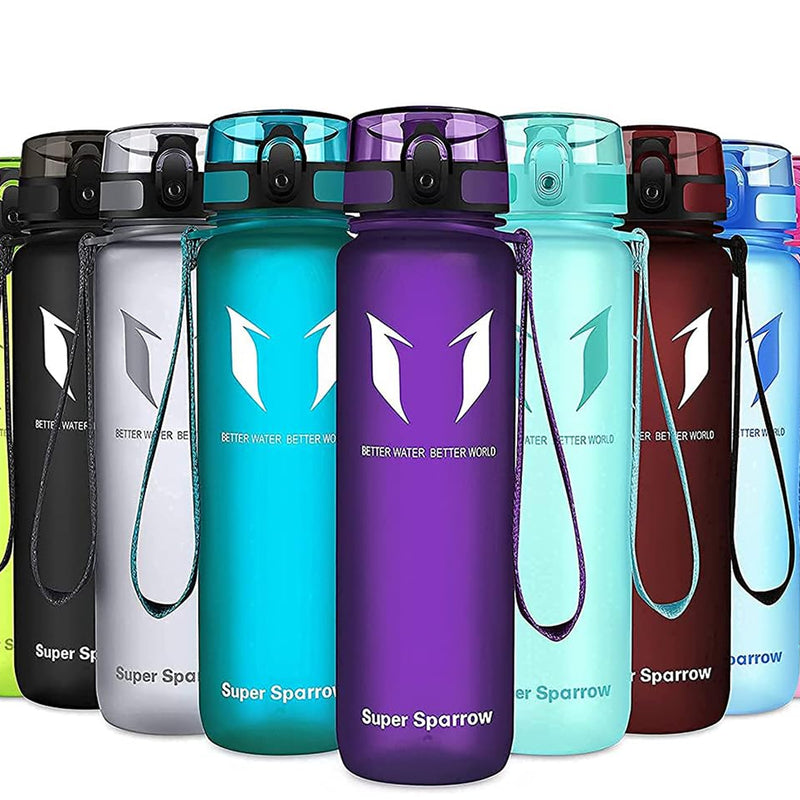 Super Sparrow Drinking Bottle, Tritan Water Bottle, 350 ml, 500 ml, 750 ml, 1000 ml, BPA-Free, Ideal Sports Bottle, for Sports, Bike, Fitness, University or Outdoors, Lightweight, Sustainable