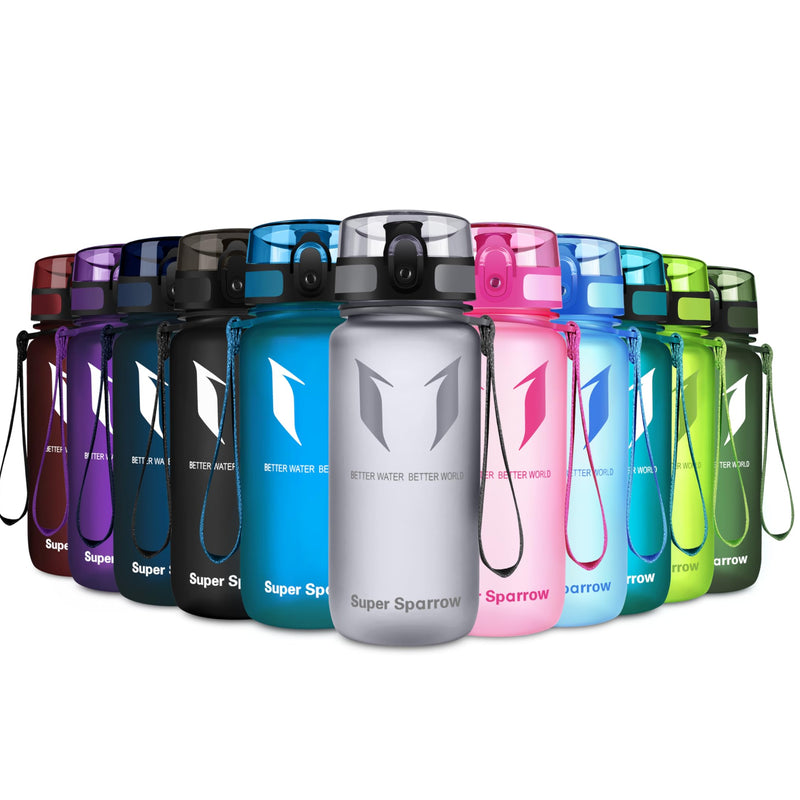 Super Sparrow Drinking Bottle, Tritan Water Bottle, 350 ml, 500 ml, 750 ml, 1000 ml, BPA-Free, Ideal Sports Bottle, for Sports, Bike, Fitness, University or Outdoors, Lightweight, Sustainable