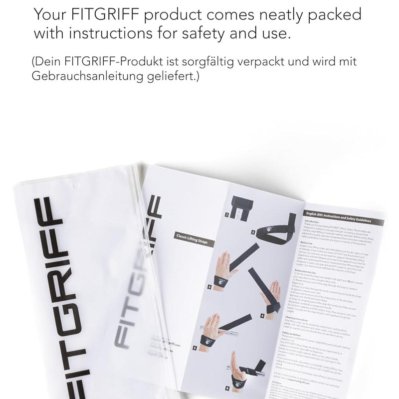 Fitgriff® Lifting Straps (Padded) for Strength Training, Bodybuilding, Fitness – Deadlift Straps – Lifting Straps – for Men and Women