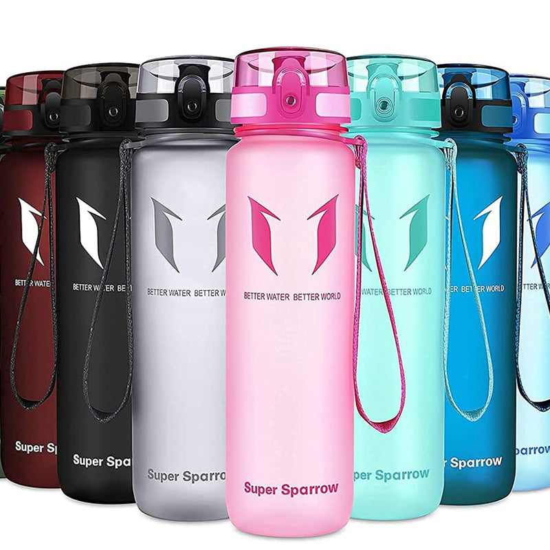 Super Sparrow Drinking Bottle, Tritan Water Bottle, 350 ml, 500 ml, 750 ml, 1000 ml, BPA-Free, Ideal Sports Bottle, for Sports, Bike, Fitness, University or Outdoors, Lightweight, Sustainable