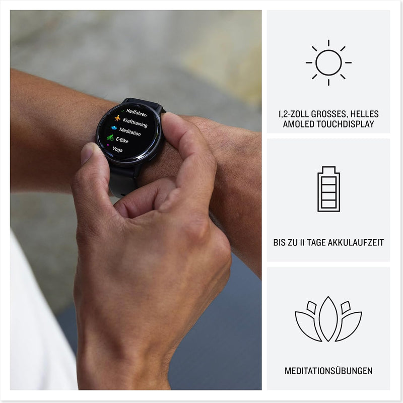 Garmin Vivoactive 5 GPS Smartwatch with 1.2 Inch AMOLED Touch Display, Fitness and Health and Music Functions