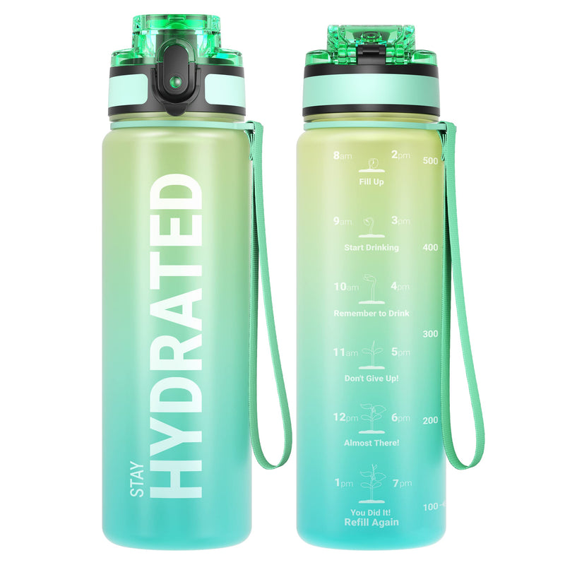 Sahara Sailor Water Bottle, Sports Water Bottle, (BPA-Free Tritan) 1L/500 ml/750 ml, Leak-Proof Sports Water Bottle, Sports Bottle for Bike, Camping, Yoga, Gym (1 Bottle)