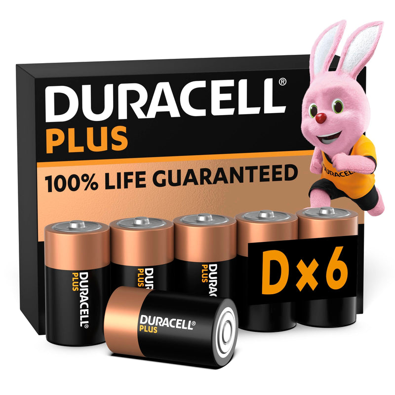 Duracell Plus 9 V Block Alkaline Batteries 6LR61 MN1604 Pack of 4