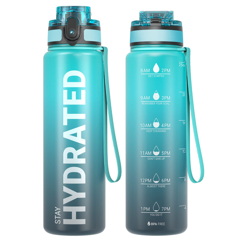 Sahara Sailor Water Bottle, Sports Water Bottle, (BPA-Free Tritan) 1L/500 ml/750 ml, Leak-Proof Sports Water Bottle, Sports Bottle for Bike, Camping, Yoga, Gym (1 Bottle)
