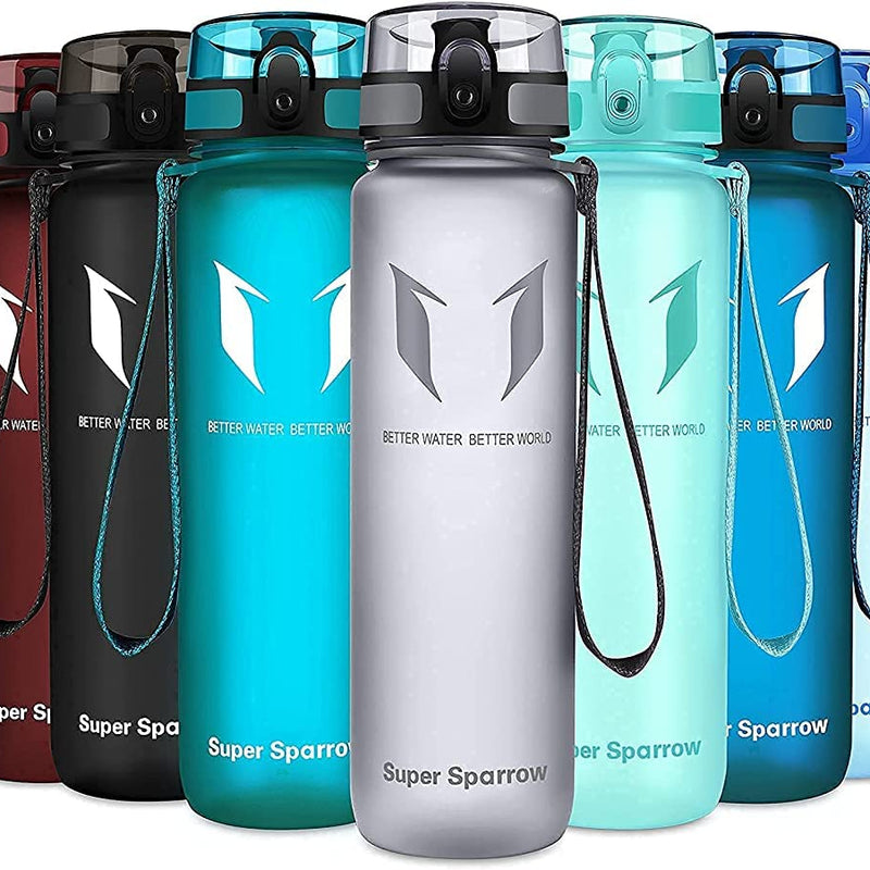 Super Sparrow Drinking Bottle, Tritan Water Bottle, 350 ml, 500 ml, 750 ml, 1000 ml, BPA-Free, Ideal Sports Bottle, for Sports, Bike, Fitness, University or Outdoors, Lightweight, Sustainable