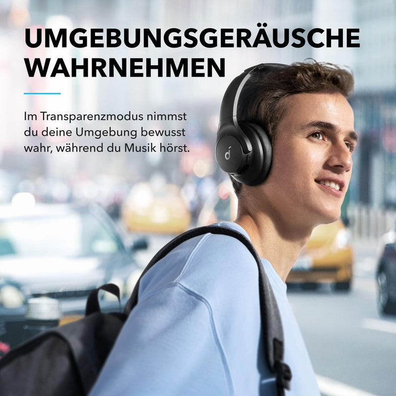 soundcore by Anker Q20i Wireless Bluetooth Over-Ear Headphones with Hybrid Active Noise Cancelling, 40h Playtime in ANC Mode, Hi-Res Audio, Deep Bass, Personalization via App (Black)