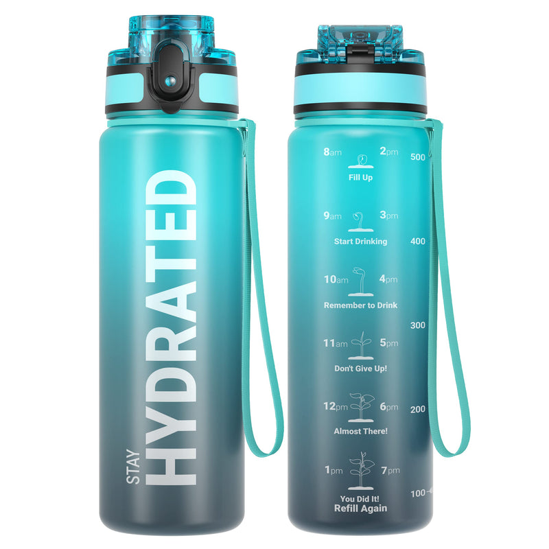 Sahara Sailor Water Bottle, Sports Water Bottle, (BPA-Free Tritan) 1L/500 ml/750 ml, Leak-Proof Sports Water Bottle, Sports Bottle for Bike, Camping, Yoga, Gym (1 Bottle)