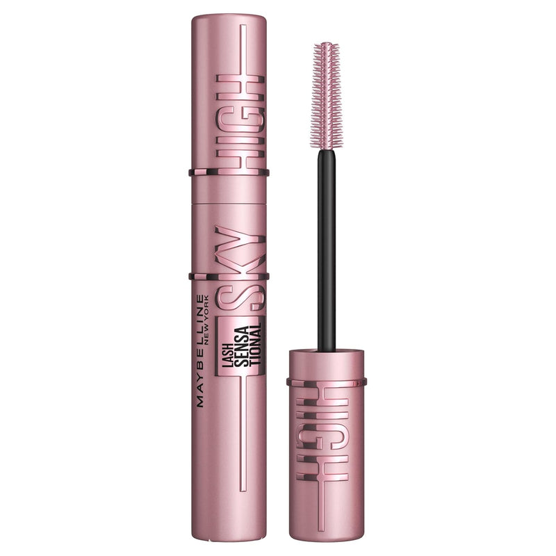 Maybelline New York Black Mascara for Extremely Long Eyelashes, Lash Sensational Sky High Mascara, Very Black, 7.2 ml