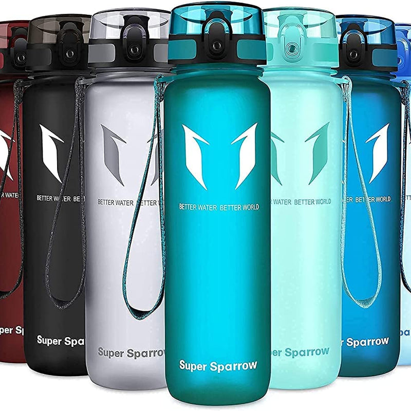Super Sparrow Drinking Bottle, Tritan Water Bottle, 350 ml, 500 ml, 750 ml, 1000 ml, BPA-Free, Ideal Sports Bottle, for Sports, Bike, Fitness, University or Outdoors, Lightweight, Sustainable