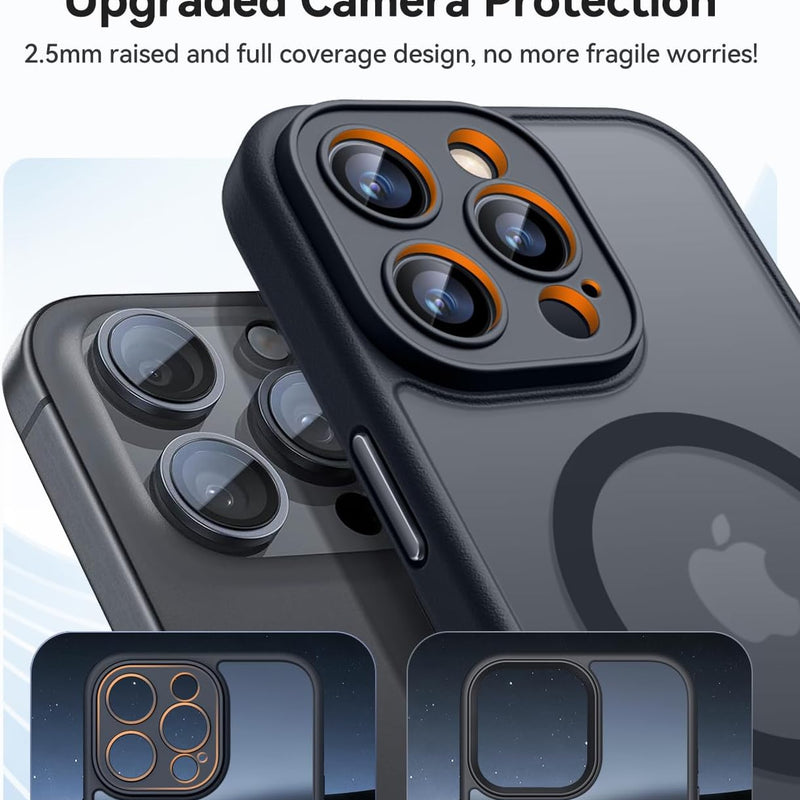CANSHN Case for iPhone 16 Pro with Camera Protection for Magsafe (Top Military Protection and Magnetic Force), Extremely Durable, Shockproof, Black