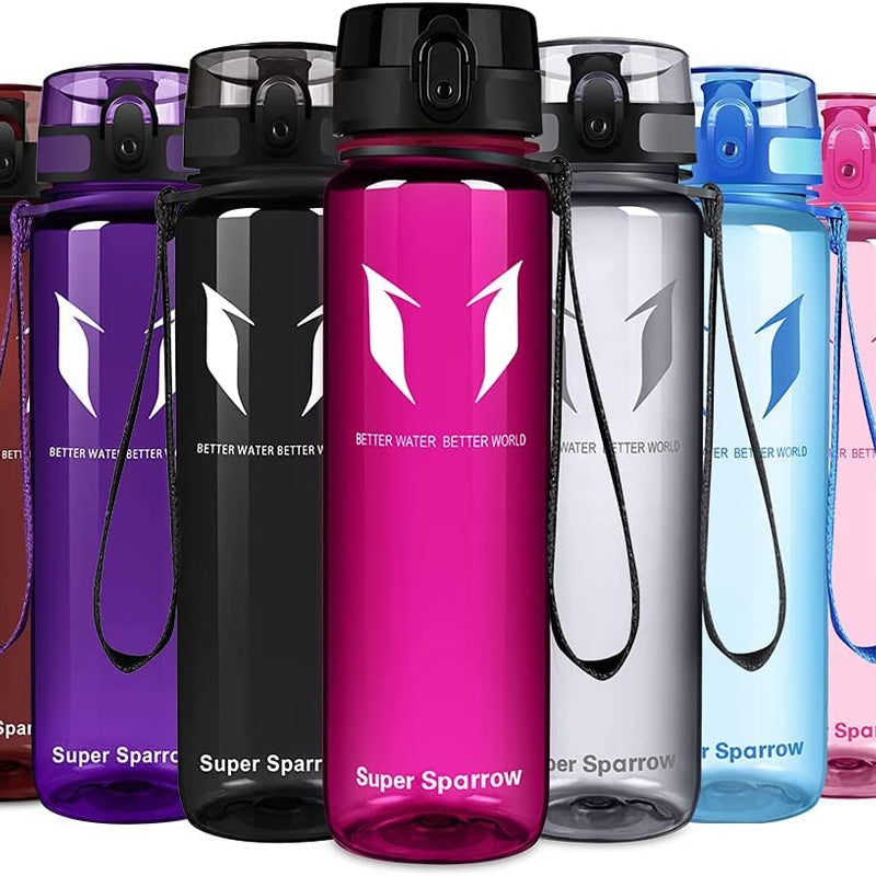 Super Sparrow Drinking Bottle, Tritan Water Bottle, 350 ml, 500 ml, 750 ml, 1000 ml, BPA-Free, Ideal Sports Bottle, for Sports, Bike, Fitness, University or Outdoors, Lightweight, Sustainable