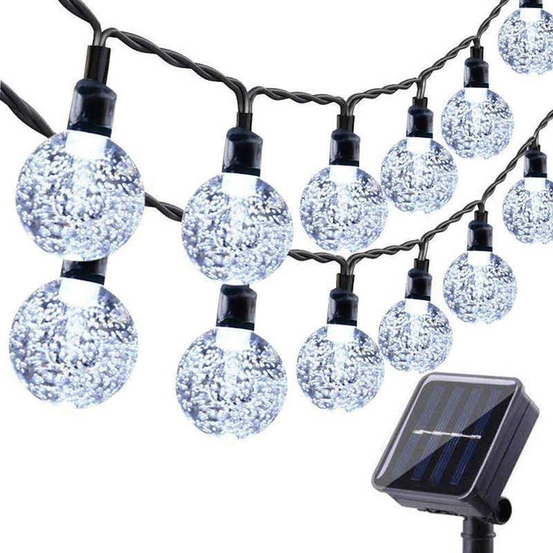 Moxled Solar Fairy Lights Outdoor 60 LED, 11 m Fairy Lights Outdoor Solar Waterproof 8 Modes Crystal Balls Solar Fairy Lights Outdoor for Garden, Patio, Balcony, Parties (Warm White)