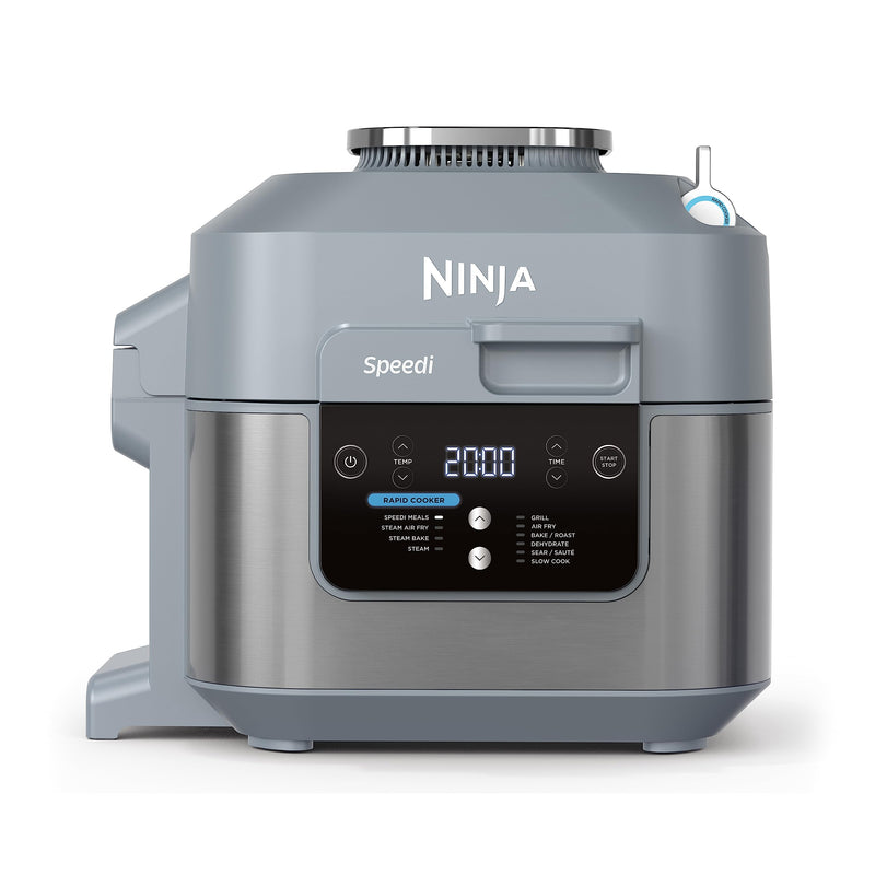 Ninja Combi 12-in-1 Multi-Cooker, Oven & Hot Air Fryer, 12 Cooking Functions, Air Fryer & Grilling Preparation in 15 Minutes, with Baking Tray, Pan, Crisper Grid Insert, Recipes, Grey, SFP700EU