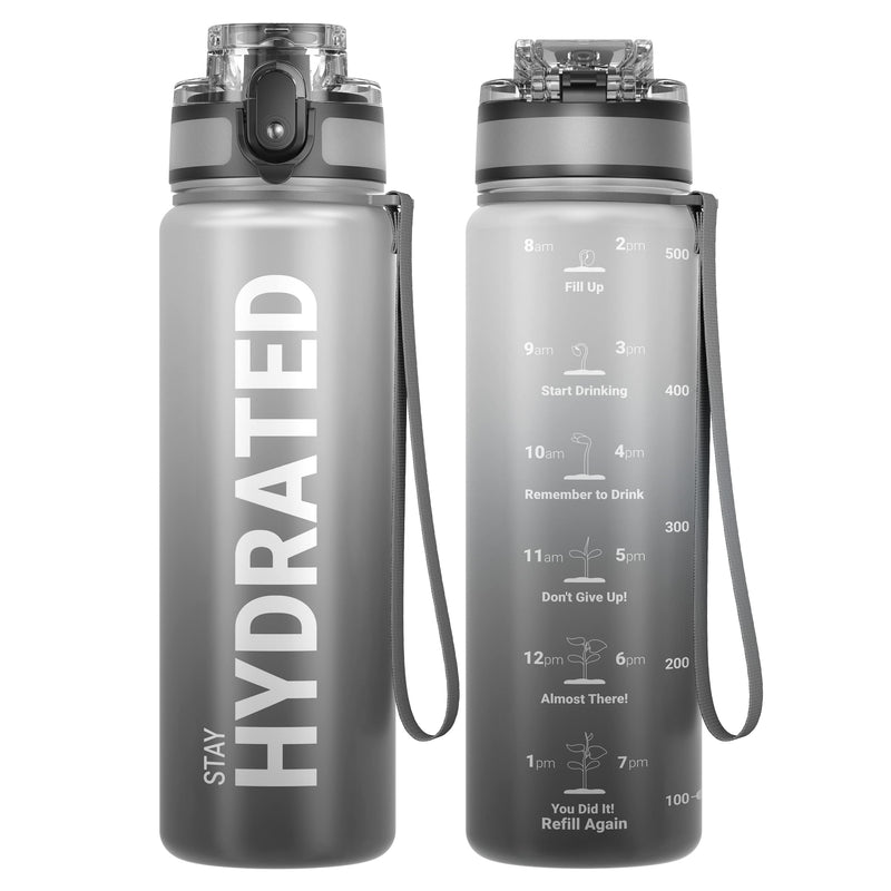 Sahara Sailor Water Bottle, Sports Water Bottle, (BPA-Free Tritan) 1L/500 ml/750 ml, Leak-Proof Sports Water Bottle, Sports Bottle for Bike, Camping, Yoga, Gym (1 Bottle)