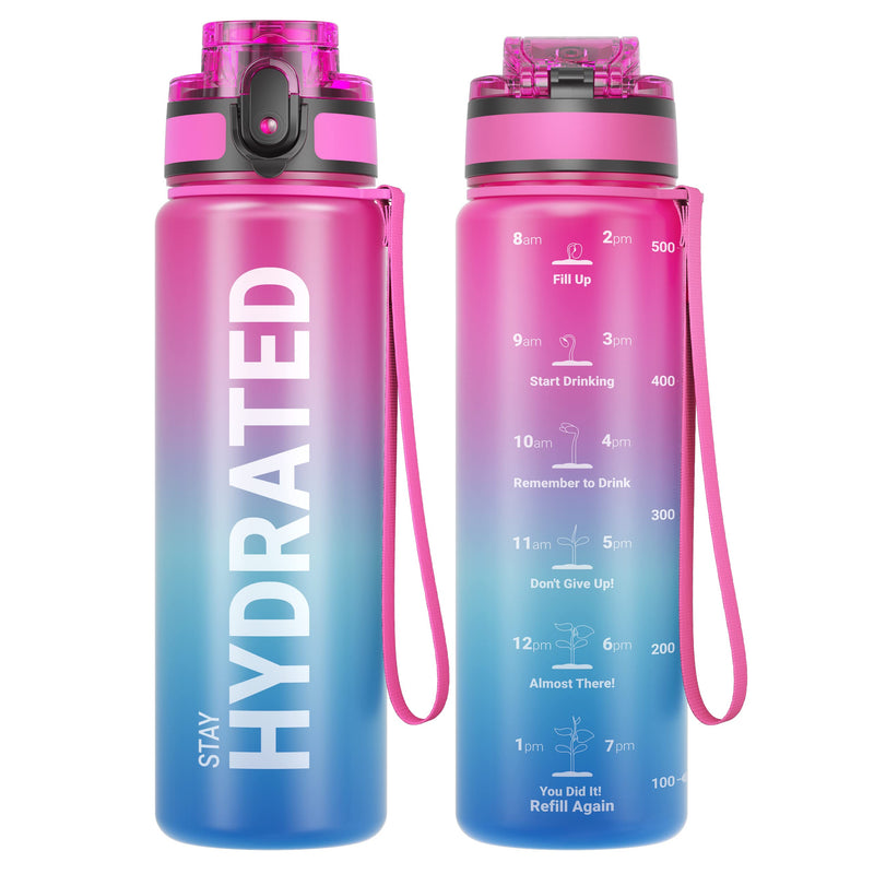 Sahara Sailor Water Bottle, Sports Water Bottle, (BPA-Free Tritan) 1L/500 ml/750 ml, Leak-Proof Sports Water Bottle, Sports Bottle for Bike, Camping, Yoga, Gym (1 Bottle)