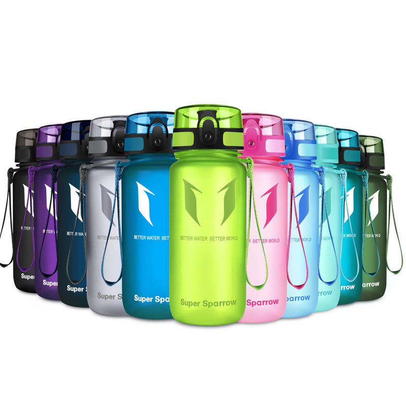 Super Sparrow Drinking Bottle, Tritan Water Bottle, 350 ml, 500 ml, 750 ml, 1000 ml, BPA-Free, Ideal Sports Bottle, for Sports, Bike, Fitness, University or Outdoors, Lightweight, Sustainable