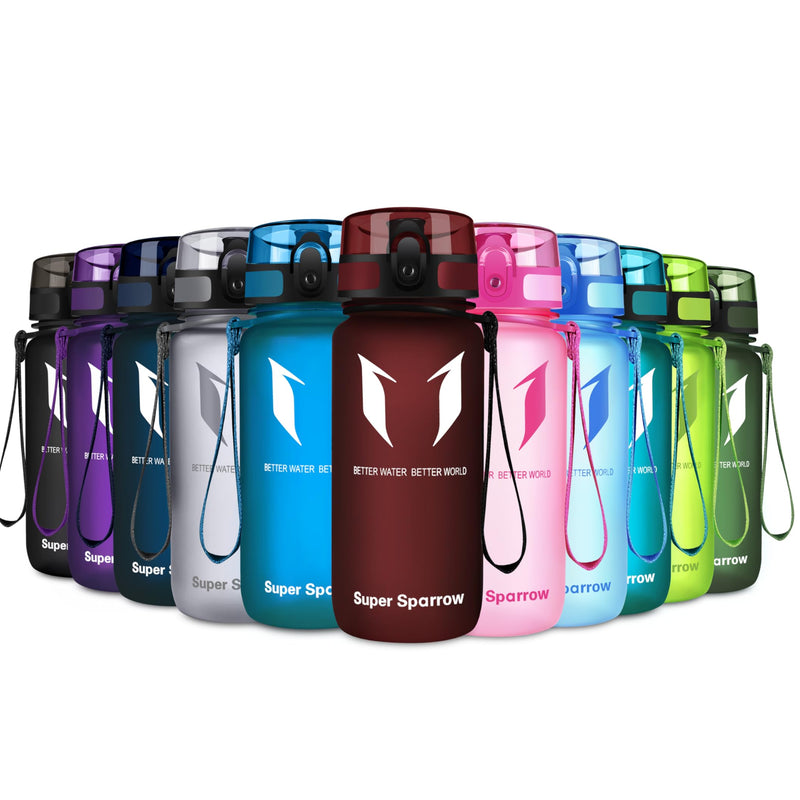 Super Sparrow Drinking Bottle, Tritan Water Bottle, 350 ml, 500 ml, 750 ml, 1000 ml, BPA-Free, Ideal Sports Bottle, for Sports, Bike, Fitness, University or Outdoors, Lightweight, Sustainable