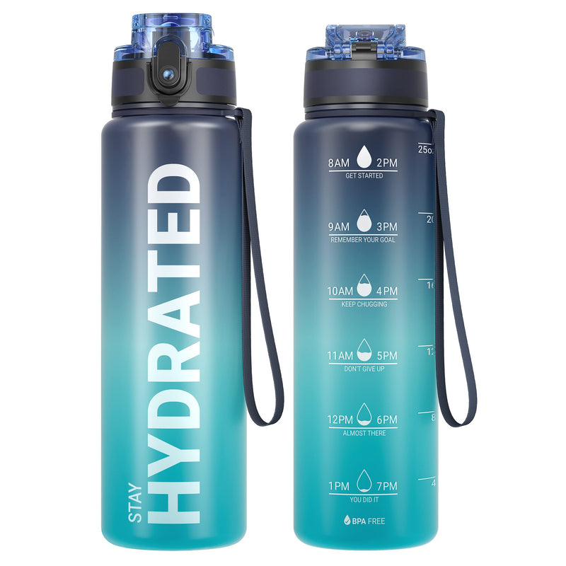 Sahara Sailor Water Bottle, Sports Water Bottle, (BPA-Free Tritan) 1L/500 ml/750 ml, Leak-Proof Sports Water Bottle, Sports Bottle for Bike, Camping, Yoga, Gym (1 Bottle)