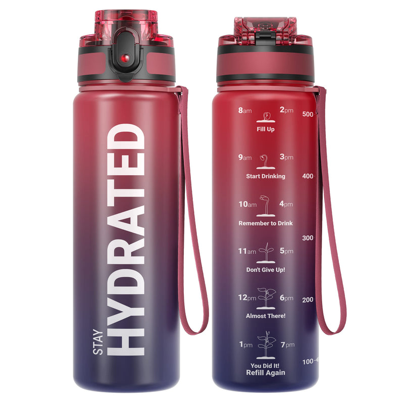 Sahara Sailor Water Bottle, Sports Water Bottle, (BPA-Free Tritan) 1L/500 ml/750 ml, Leak-Proof Sports Water Bottle, Sports Bottle for Bike, Camping, Yoga, Gym (1 Bottle)