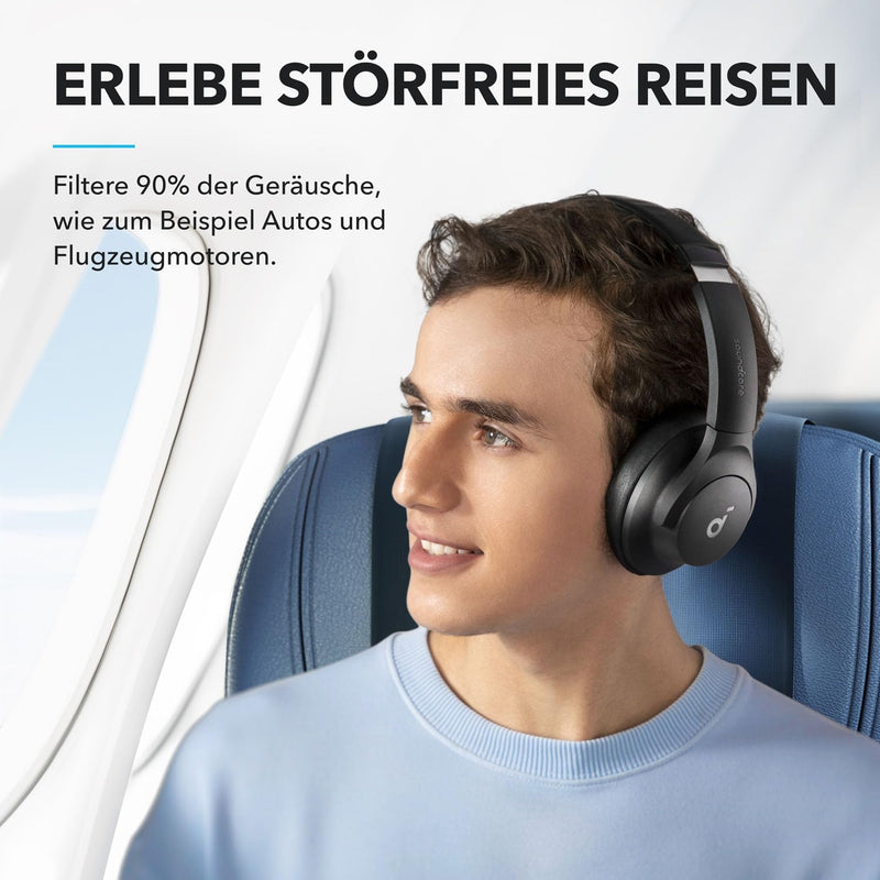 soundcore by Anker Q20i Wireless Bluetooth Over-Ear Headphones with Hybrid Active Noise Cancelling, 40h Playtime in ANC Mode, Hi-Res Audio, Deep Bass, Personalization via App (Black)