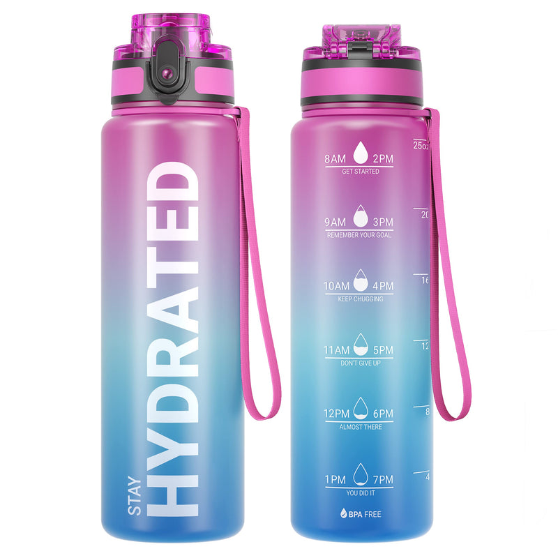 Sahara Sailor Water Bottle, Sports Water Bottle, (BPA-Free Tritan) 1L/500 ml/750 ml, Leak-Proof Sports Water Bottle, Sports Bottle for Bike, Camping, Yoga, Gym (1 Bottle)