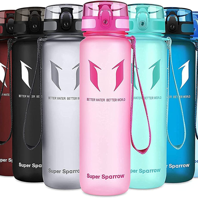 Super Sparrow Drinking Bottle, Tritan Water Bottle, 350 ml, 500 ml, 750 ml, 1000 ml, BPA-Free, Ideal Sports Bottle, for Sports, Bike, Fitness, University or Outdoors, Lightweight, Sustainable